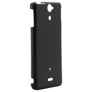 BSMPSO01EHCDBK [Xperia AX SO-01E専用 カーボン調ハードケース 液晶保護フィルム付 ブラック]