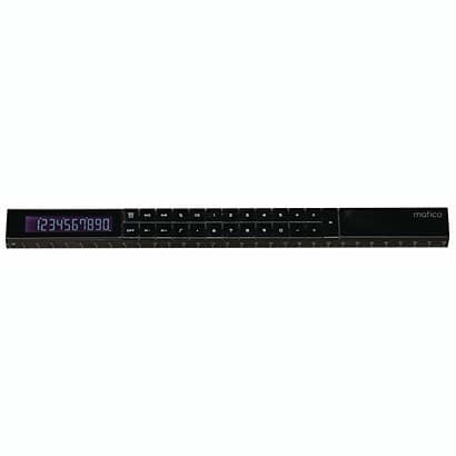 スティックルーラーカリキュレーター 10桁 ブラック MA-ST818BK　