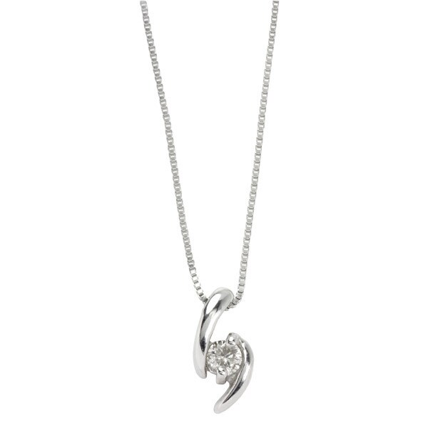 プラチナダイヤカギ爪ネックレス 0.05CT DTP05099P