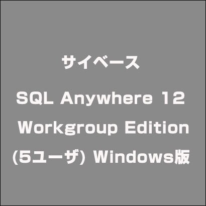 SQL Anywhere 12 Workgroup Edition(5ユーザ) Windows版 [ライセンスソフト]