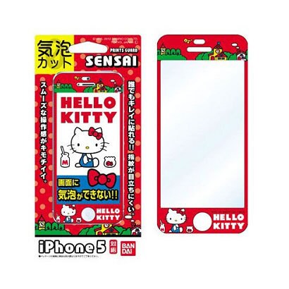 SENSAI気泡カット iPhone5 キティ02 キティ [指紋防止 液晶保護フィルム]