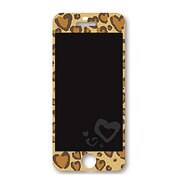 NR0076-3 [iPhone 5用 保護フィルム スマホゴ レオパードハートBR]