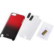 iPod touch 第5世代用 グラデーション・シェルジャケット ブラック レッド RT-T5B5/BR