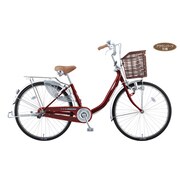 シティサイクル アルミスターU 24型 変速なし フラッシュボルドーレッド DAU40L3 OR17