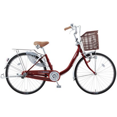 シティサイクル アルミスターU 26型 内装3段変速 フラッシュボルドーレッド DAU63L3 OR17