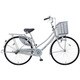 シティサイクル アルミスターW 26型 変速なし グラスMSシルバー DAW60L3 OS21