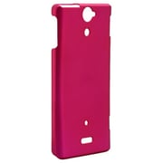 BSMPSOL21HRPK [Xperia VL SOL21専用 ラバーハードケース 液晶保護フィルム付 ピンク]