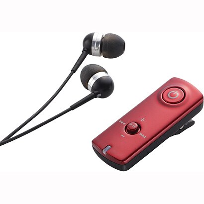 Bluetooth PC用レシーバ タフバッテリー イヤホン付 AR120シリーズ レッド LBT-MPHP120RD