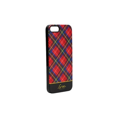 BSIP12PCD7 [iPhone 5専用 デザインハードケース 液晶保護フィルム/ホームボタンシール付 チェック]