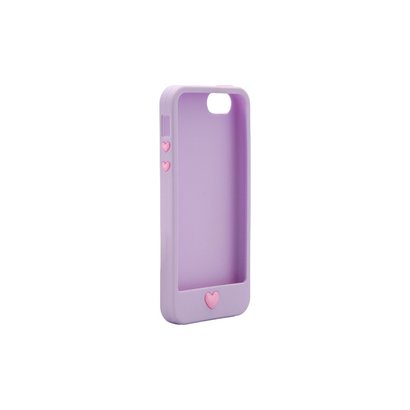 BSIP12PCSJPU [iPhone 5専用 女性向けシリコンケース 液晶保護フィルム付 パープル]