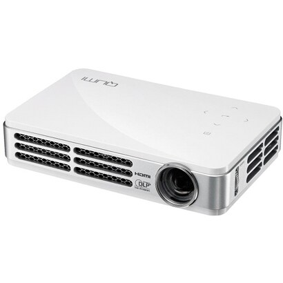 QUMI LEDモバイルプロジェクター 500ルーメン WXGA Wi-Fi機能搭載 ホワイト Q5-WT
