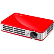 QUMI LEDモバイルプロジェクター 500ルーメン WXGA Wi-Fi機能搭載 レッド Q5-RD