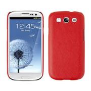 GALAXYS3用合皮張り背面カバー UNIQ-GS3COV-KRZRED