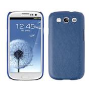 GALAXYS3用合皮張り背面カバー UNIQ-GS3COV-KRZBLU