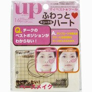 UP43014 [チークテンプレート ハート型＆だ円型]