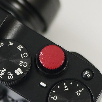 レリーズボタン 10mm レッド-リップル