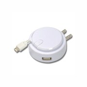 スマートフォン用充電器+USB ホワイト USBACSPWH