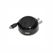 スマートフォン用充電器+USB ブラック USBACSPBK