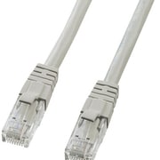 LANケーブル 10m CAT6 ライトグレー 爪折れ防止 PoE対応 単線 UTP クロス結線 RJ45 RoHS対応 KB-T6L-10CK