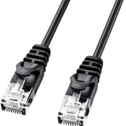 LANケーブル 3m CAT6 極細 ケーブル径3.8mm ブラック 爪折れ防止 より線 UTP ストレート結線 RJ45 LA-SL6-03BK