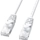 LANケーブル 5m CAT6 極細 ケーブル径3.8mm ホワイト 爪折れ防止 より線 UTP ストレート結線 RJ45 LA-SL6-05W