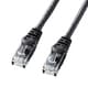 LANケーブル 0.5m CAT6 ブラック 爪折れ防止 PoE対応 より線 UTP ストレート結線 RJ45 LA-Y6-005BK