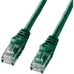LANケーブル 0.5m CAT6 グリーン 爪折れ防止 PoE対応 より線 UTP ストレート結線 RJ45 LA-Y6-005G