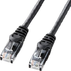 LANケーブル 1m CAT6 ブラック 爪折れ防止 PoE対応 より線 UTP ストレート結線 RJ45 LA-Y6-01BK