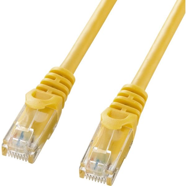 LANケーブル 1m CAT6 イエロー 爪折れ防止 PoE対応 より線 UTP ストレート結線 RJ45 LA-Y6-01Y