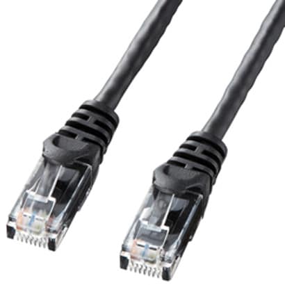 カテゴリ6UTP LANケーブル より線 3m ブラック LA-Y6-03BK
