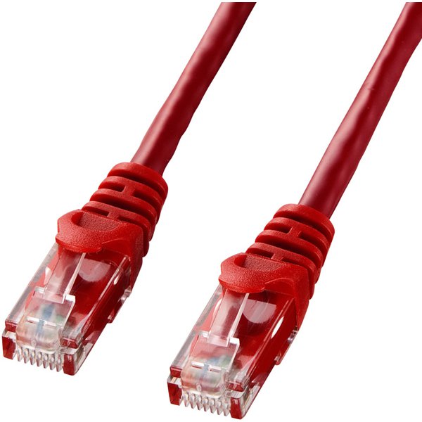 LANケーブル 10m CAT6 レッド 爪折れ防止 PoE対応 より線 UTP ストレート結線 RJ45 LA-Y6-10R