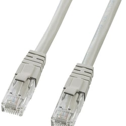 LANケーブル 3m CAT6 ライトグレー 爪折れ防止 PoE対応 単線 UTP クロス結線 RJ45 RoHS対応 KB-T6L-03CK