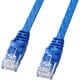 LANケーブル 2m CAT6 フラットタイプ ケーブル厚1.5mm ブルー 爪折れ防止 より線 UTP ストレート結線 RJ45 LA-FL6-02BL