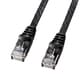 LANケーブル 10m CAT6 フラットタイプ ケーブル厚1.5mm ブラック 爪折れ防止 より線 UTP ストレート結線 RJ45 LA-FL6-10BK