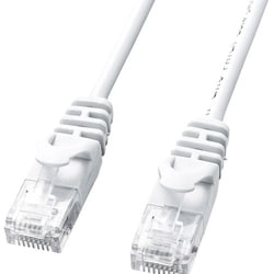 LANケーブル 2m CAT6 極細 ケーブル径3.8mm ホワイト 爪折れ防止 より線 UTP ストレート結線 RJ45 LA-SL6-02W