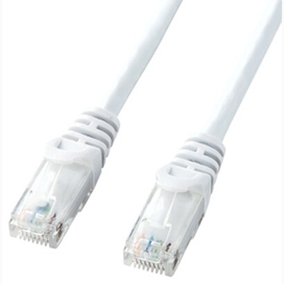 LANケーブル 1m CAT6 ホワイト 爪折れ防止 PoE対応 より線 UTP ストレート結線 RJ45 LA-Y6-01W