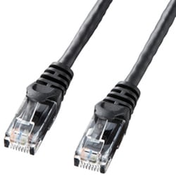 LANケーブル 10m CAT6 ブラック 爪折れ防止 PoE対応 より線 UTP ストレート結線 RJ45 LA-Y6-10BK
