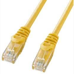 LANケーブル 10m CAT6 イエロー 爪折れ防止 PoE対応 より線 UTP ストレート結線 RJ45 LA-Y6-10Y