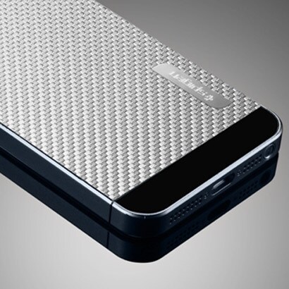 スキンガードiPhone5 カーボンSV [背面保護フィルム付き]