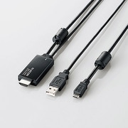 MPA-MHDUA10BK [MHL変換ケーブル 1.0m USB搭載テレビ給電モデル]