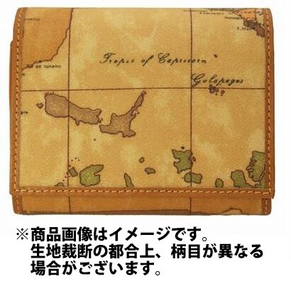 三つ折り財布/ホック 世界地図柄 W015