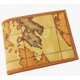 三つ折り財布(横) 世界地図柄 W105