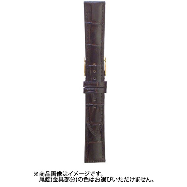 BK109B-O [時計バンド ヴィヴィッド&ベーシック カーフ型押し ウェルダー チョコ 17mm]