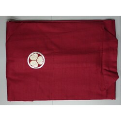 589 綿スラブ もんぬい 男着物 赤