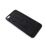 レザースキンシート [iPhone5用 クロコダイルブラック]