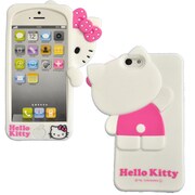 iPhone5シリコンケース [かくれんぼキティWH]