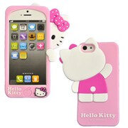 iPhone5シリコンケース [かくれんぼキティPK]