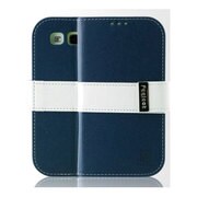 GALAXY S III ポイントダイアリー ネイビー×ホワイト M-S-F300