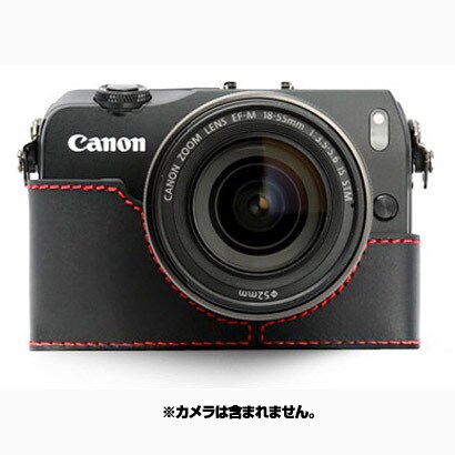 クラシックエディション ブラック(レンズキャップカバー付) キヤノンEOS-M用本革ハーフカメラケース