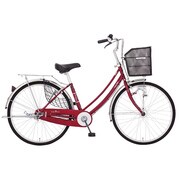 シティサイクル トラフィックホーム 263-F 26型 内装3段変速 レッド MK-13-045